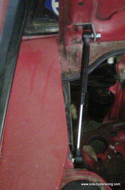 AW11 Gas charged engine lid prop - Black